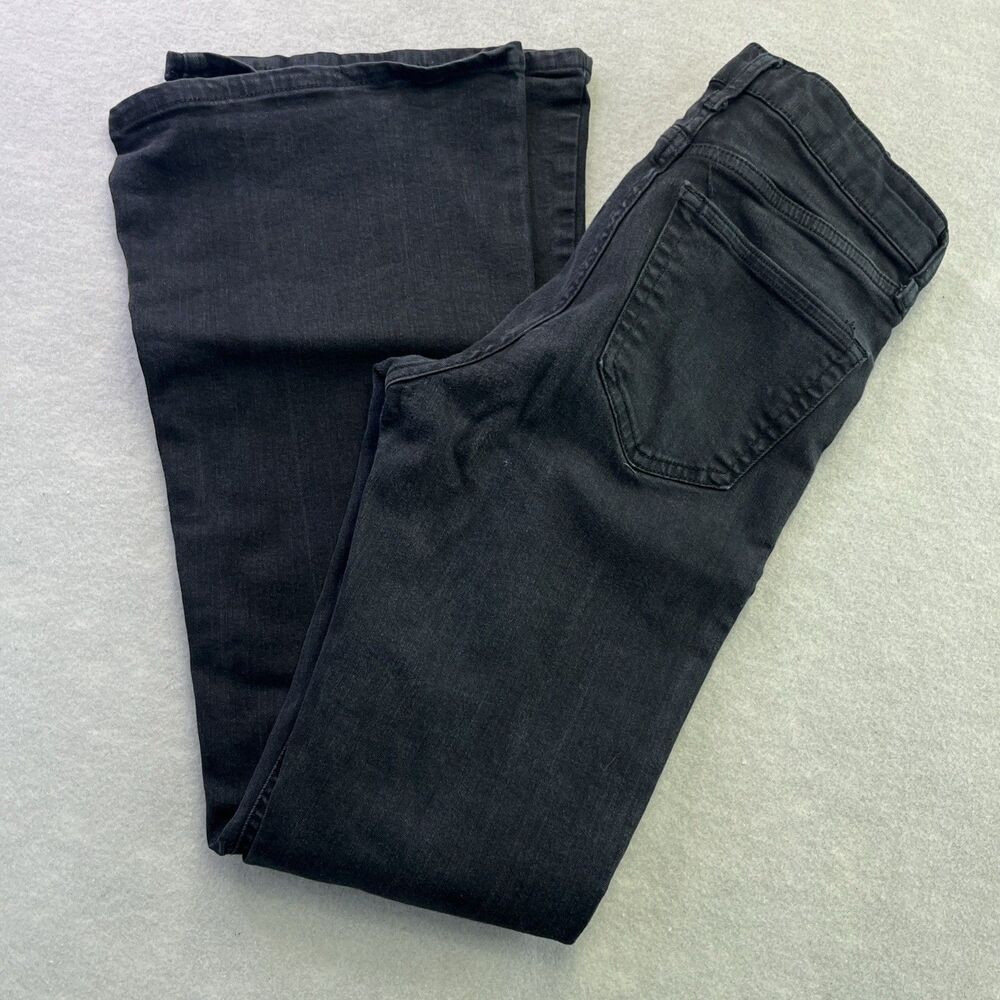 Topshop Moto Jamie Flare Jeans W 26 L 3o High Waisted Black Denim Stretch Pants